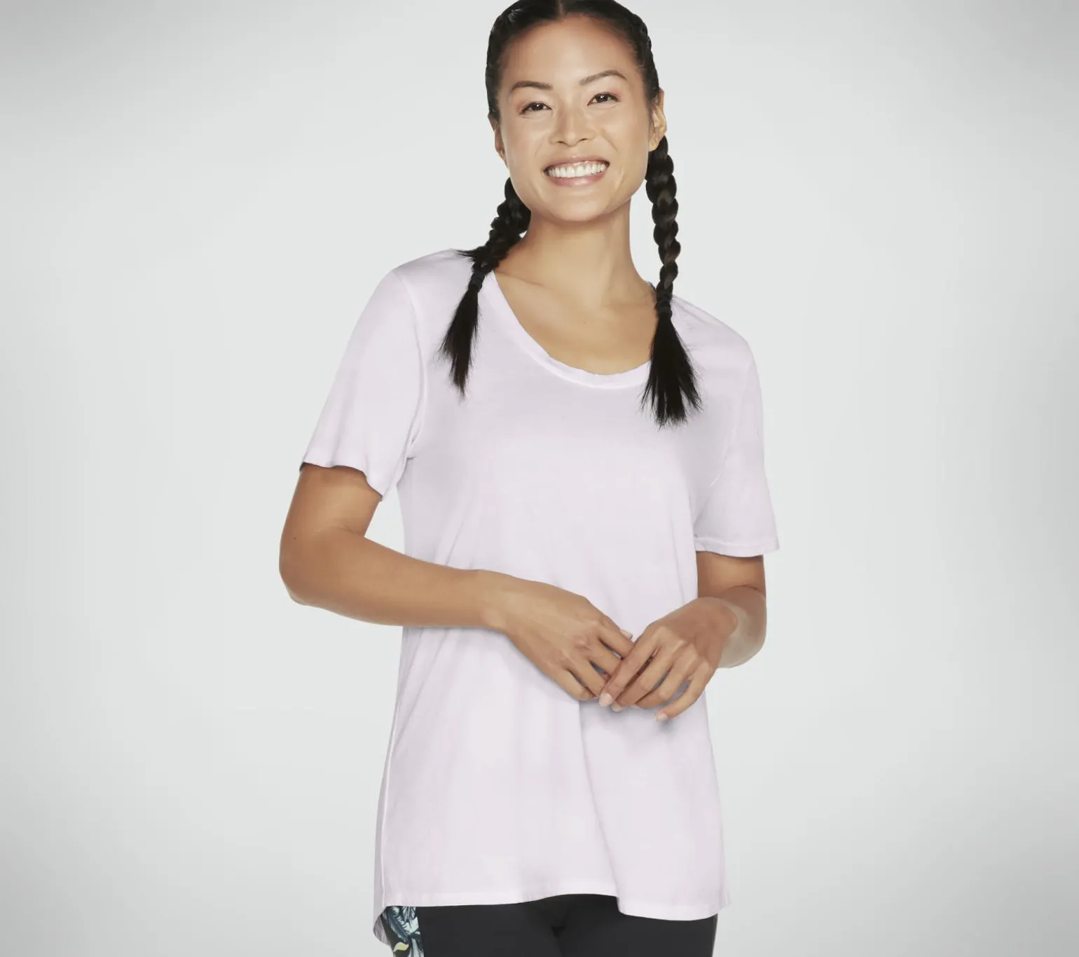Diamond Wash Hatha Scoop Neck Tunic Tee