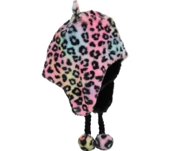 Plush Leopard Hat Set