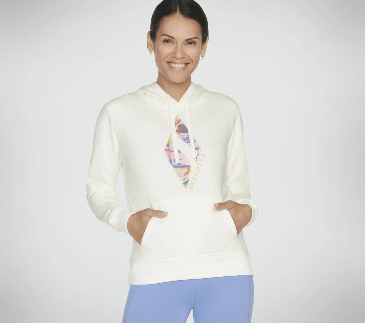 SKECH-SWEATS Watercolor Diamond Pullover Hoodie